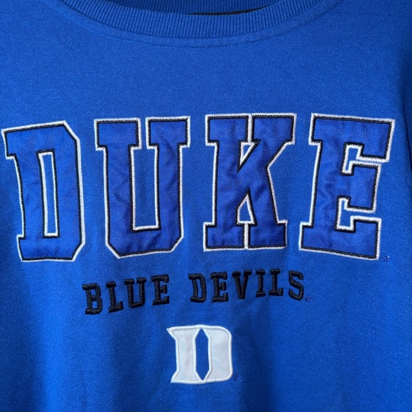 Duke Blue Devils Sweatshirt Royal Blue Pullover Colosseum Athletics Size M - Picture 3 of 7